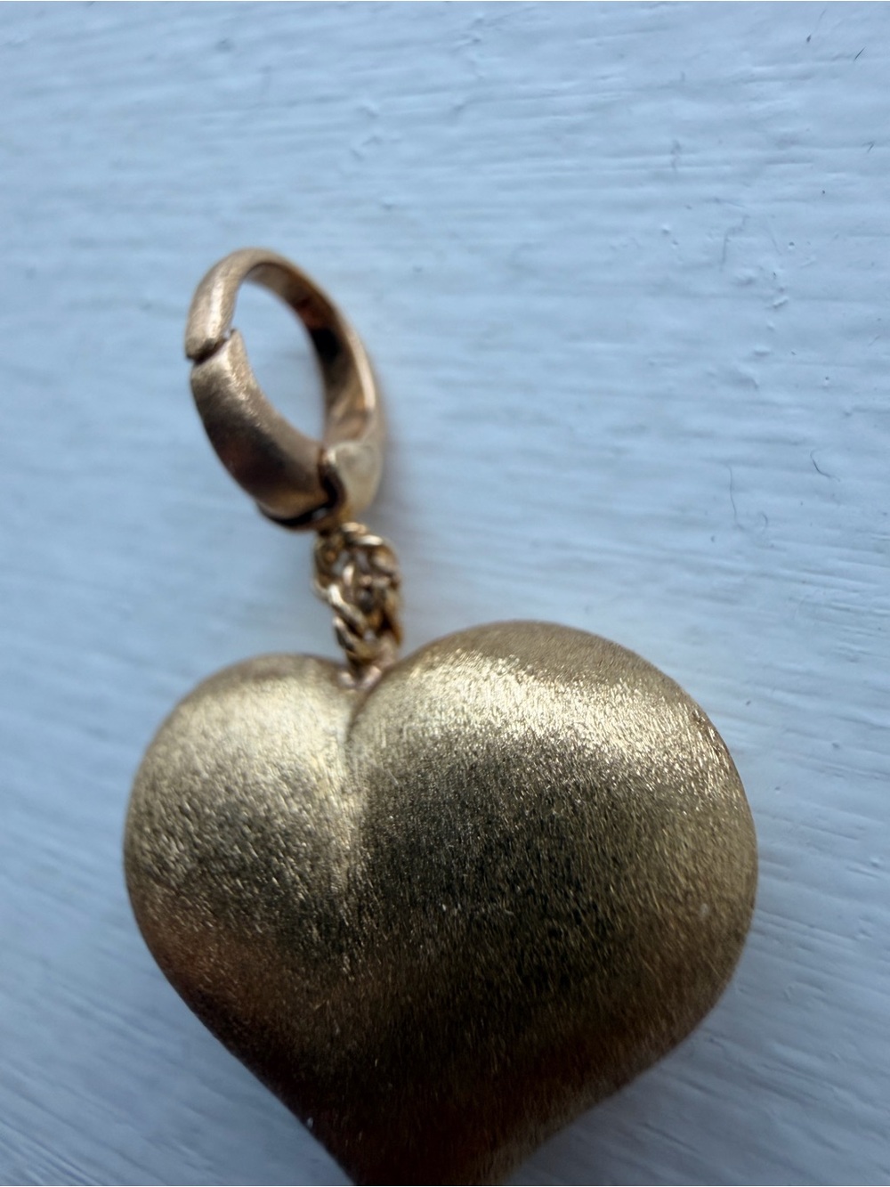 Marie Lichtenberg Gold Heart Pendant Charm with Star-Set Diamonds - Picture 8 of 11